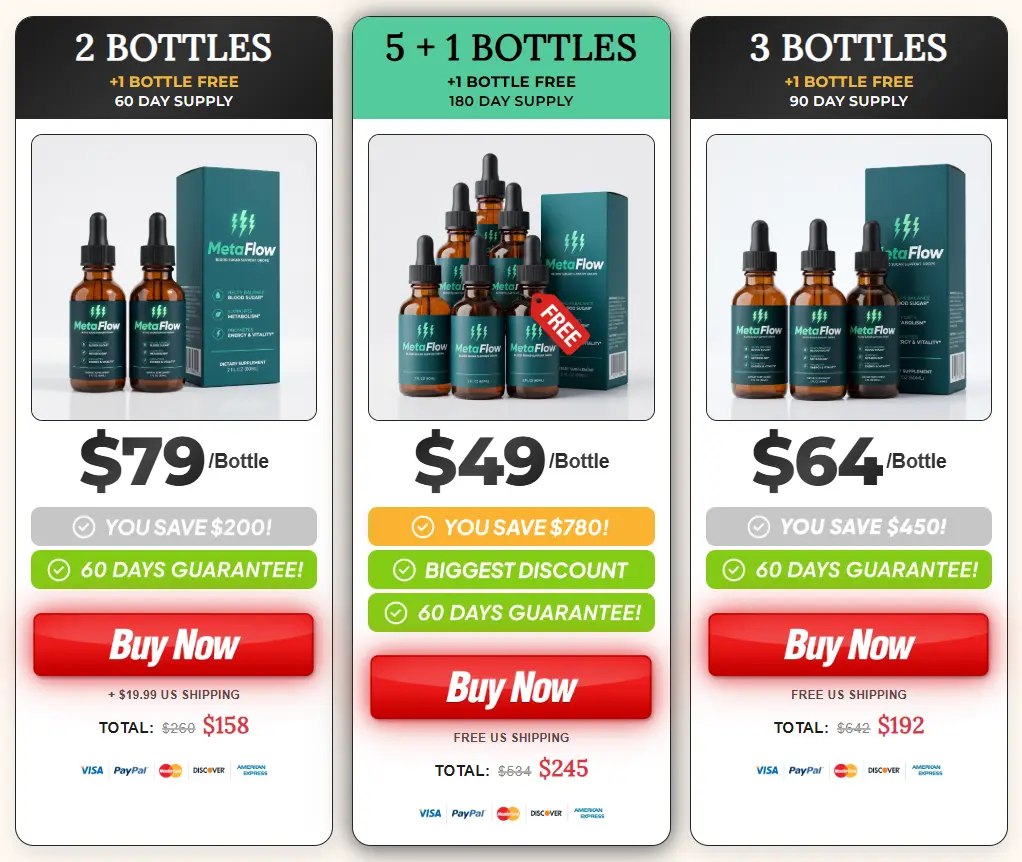 MetaFlow Pricing Screenshot